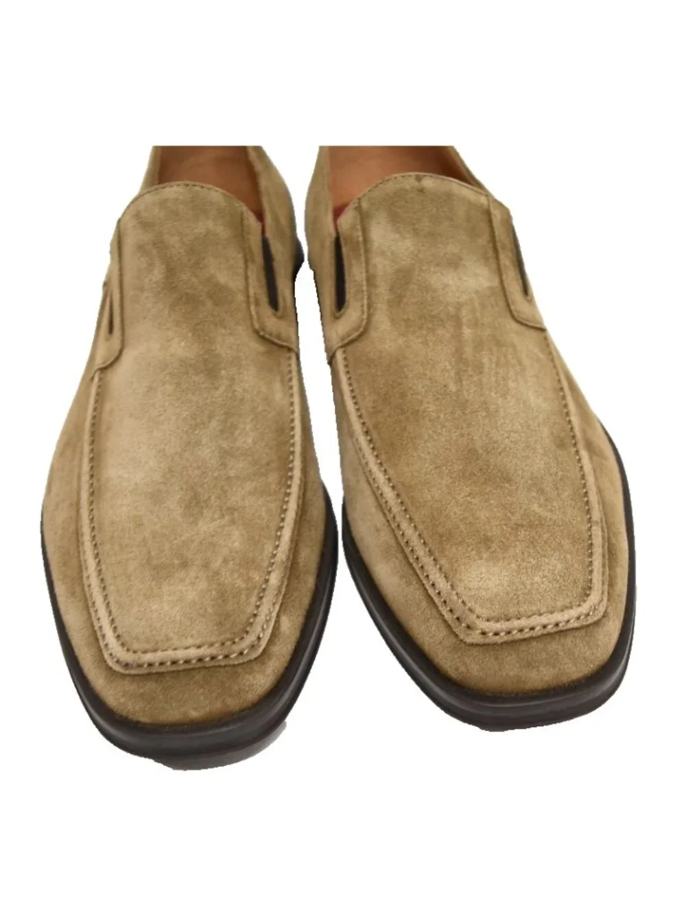 New! Bruno Magli RAGING Loafer SLIP-ON Tan Brown Suede Sz 9.5 M DD544 Made Italy
